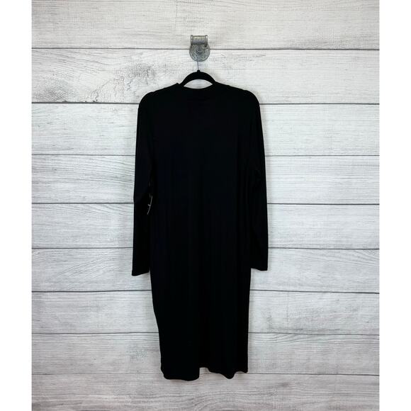 Torrid Plus Size Black Ribbed Mock Neck Fitted Super Soft Dress Size 3X - Picture 7 of 7